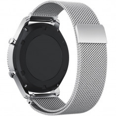 Curea ceas Smartwatch Samsung Gear S3 Silver Milanese Loop, iUni 22 mm Otel Inoxidabil foto