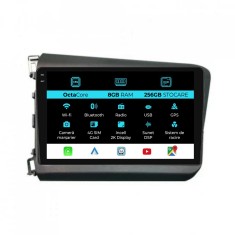 Navigatie Dedicata Honda Civic IX Sedan (2011-2015), 2K, 8Gb Ram, 256Gb Stocare, Carplay