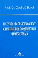 Exceptii de neconstitutionalitate admise de Curtea Consitutionala in materie penala - 2002 - Costica Bulai ($L214)