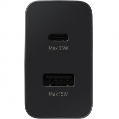 Incarcator Priza Super Fast Charge 35W, Dual USB Type-C Fara cablu foto