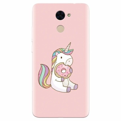 Husa silicon pentru Huawei Enjoy 7 Plus, Unicorn Donuts foto