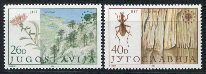 Iugoslavia 1984 Mi 2053/54 MNH - Conservarea Naturii Europene (IV) 27-3