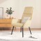 Scaun de relaxare, crem, material textil - 2