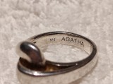 AGATHA PARIS INEL argint FRANTA brand de LUX elegant SPLENDID de efect SUPERB