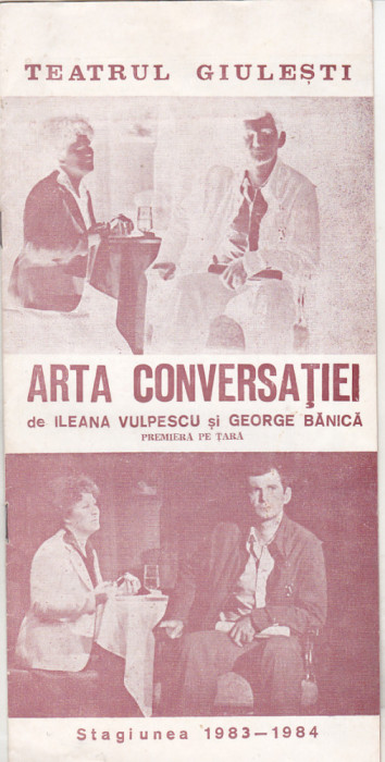 bnk rev Program Teatrul Giulesti - Arta Conversatiei - 1983-1984