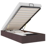 Cumpara ieftin Cadru pat otoman fara saltea tesatura maro inchis 100x200 cm