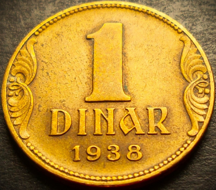 Moneda istorica 1 DINAR - YUGOSLAVIA, anul 1938 * cod 3617