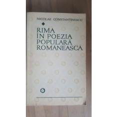 Rima in poezia populara romaneasca- Nicolae Constantinescu