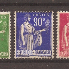 Franta 1937-1938 - Pace, 2 serii, 4 poze, MH (vezi descrierea)