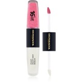Dermacol 16H Lip Colour ruj rezistent si luciu de buze. culoare 15 Dazzling Diva 2x4 ml
