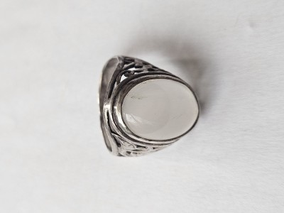 Inel argint cu piatra agat translucida #3088 foto