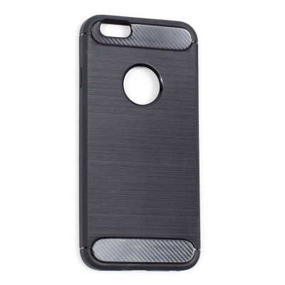 Husa Apple iPhone 6/6S Tpu, carbon, Negru foto