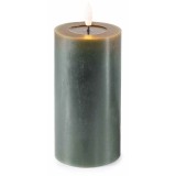 Lumanare ambientala cu led ceara verde &Oslash; 7,5 cm x 17 H