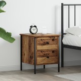 vidaXL Cabinet de Noptieră Lemn Vechi 40x42x50 cm Lemn Stratificat