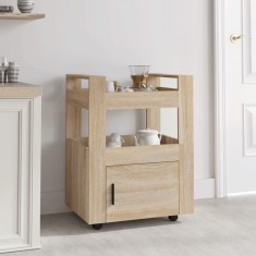 vidaXL Cărucior de bucătărie stejar sonoma 60x45x80 cm lemn prelucrat
