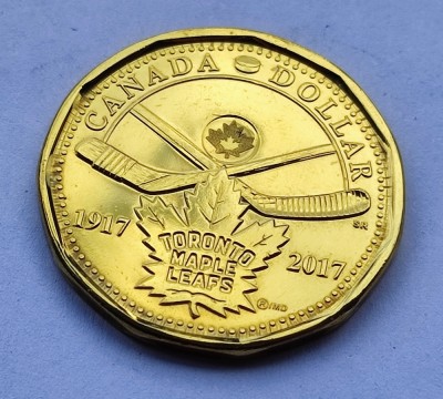 113. Moneda Canada 1 dollar 2017 (100th Anniversary of The Toronto Maple Leafs&amp;reg;) foto