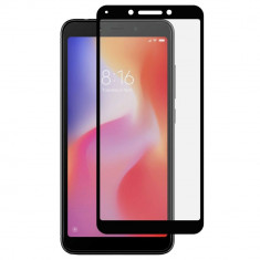 Folie Sticla Premium pentru Xiaomi Redmi 6 &amp;amp; Redmi 6A, 5D, Full Cover, Full Glue, Negru foto