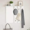VidaXL Răcător de paltoane montat pe perete Alb 84 x 10 x 80 cm 874491