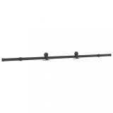 Cumpara ieftin Set feronerie pentru usi glisante, negru, 213,5 cm, otel