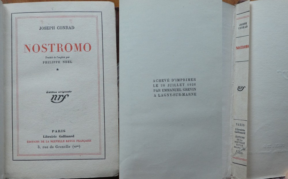 Joseph Conrad , Nostromo , Paris , 1926 , legatura in piele | Okazii.ro