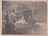 AMS @ - FOTO PERIOADA INTERBELICA - FAMILIE DE CRACIUN, PLUTONIER MAJOR, MILITAR, JANDARM