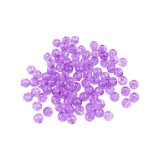 Set 250 margele plastic Cracked, diametru 6 mm, 30 g, Mov deschis, Crisalida