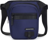 Borseta pentru barbati Gutriff, textil, negru/albastru inchis, 16 x 7 x 26 cm