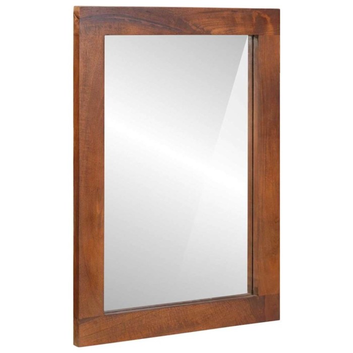 vidaXL Oglindă maro și argintiu 50 x 70 cm Lemn solid de mango, sticlă 4018911