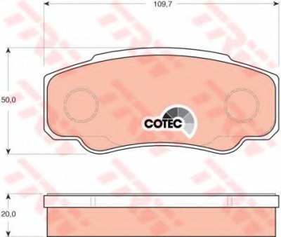 Set placute frana,frana disc PEUGEOT BOXER bus (244, Z) (2001 - 2016) TRW GDB1521 foto