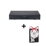 Pachet DVR Dahua WizSense 4K, 16 canale Penta-brid, AI, HDD inclus