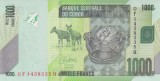 Bancnota Congo 1.000 Franci 2022 - P101d UNC