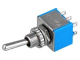 Comutator basculant DPDT ON-ON 2 poziții 3A/250VAC cu terminale pentru lipit