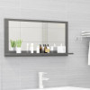 Oglinda de baie, gri extralucios, 80 x 10,5 x 37 cm, PAL GartenMobel Dekor, vidaXL