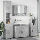 vidaXL Set de mobilier pentru baie 4 pcs Gri beton 30 x 35 x 192 cm