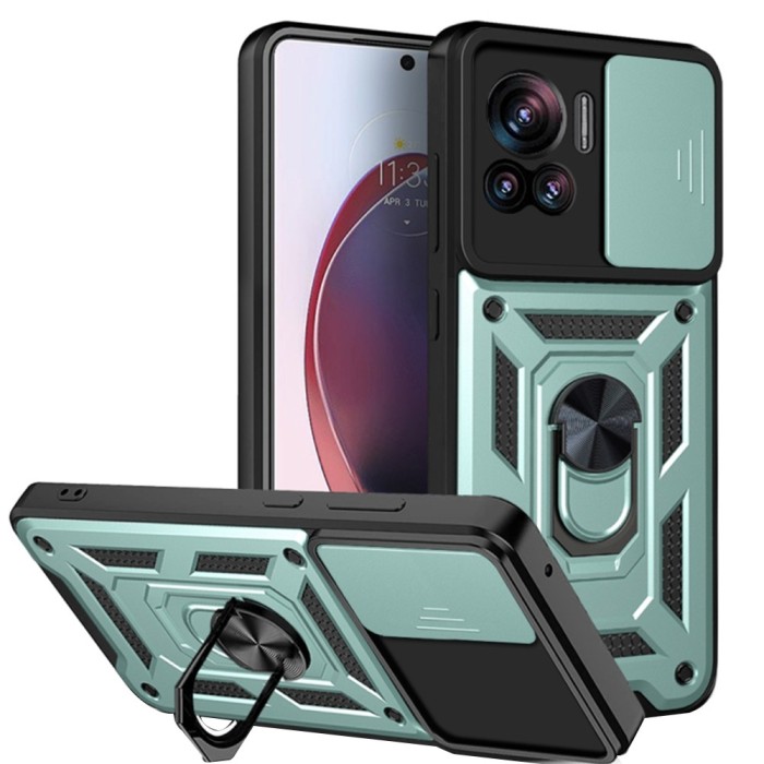 Husa Motorola Edge 30 Ultra protectie camera Techsuit CamShield Series, verde