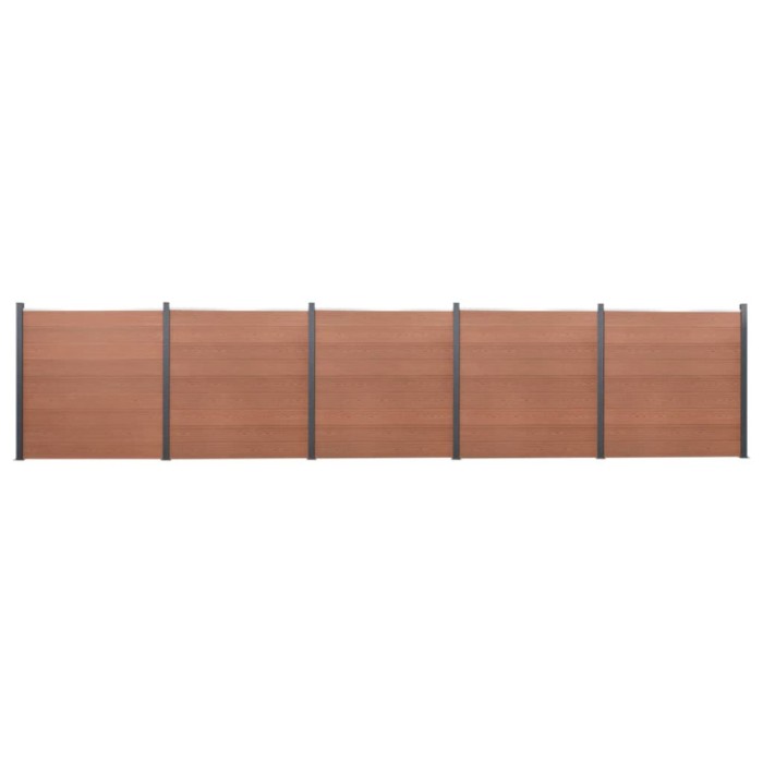 vidaXL Set panouri pentru gard, maro, 872x186 cm, WPC