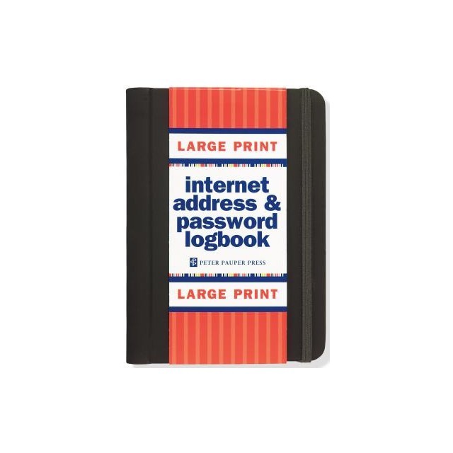 Large Print Internet Address &amp; Password Logbook