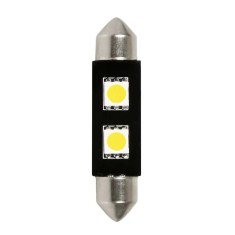 Bec Hyper-Led4 - 2SMD 12V sofit 10x42mm soclu SV85-8 1buc - Alb Garage AutoRide foto