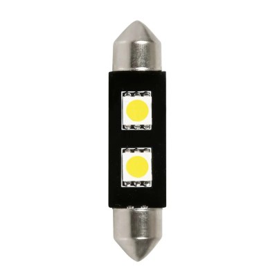 Bec Hyper-Led4 - 2SMD 12V sofit 10x42mm soclu SV85-8 1buc - Alb Garage AutoRide foto