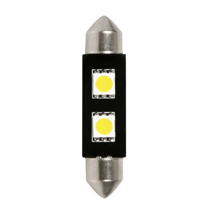 Bec Hyper-Led4 - 2SMD 12V sofit 10x42mm soclu SV85-8 1buc - Alb Garage AutoRide