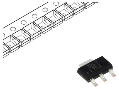Stabilizator de tensiune LDO 12V 0,5A SOT223 foto