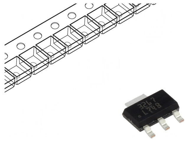 Stabilizator de tensiune LDO 12V 0,5A SOT223