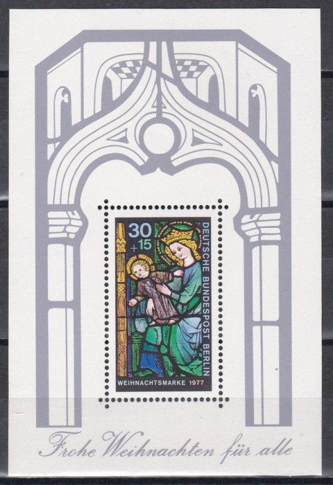 Germania Berlin 1977 - Crăciun - Vitralii, MNH