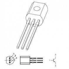 TRANZISTOR NPN MEDIE PUTERE 45V 1A foto