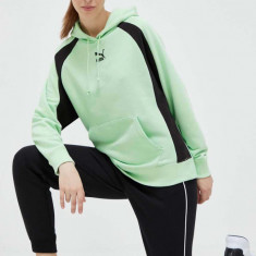 Puma bluza femei, culoarea verde, cu glugă, modelator