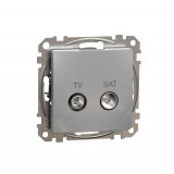 Priza TV SAT capat 4 dB Schneider Sedna aluminiu SDD113471S