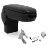 Cotiera Auto Premium Dedicata VW Bora 1999-2005, Negru, Piele Ecologica, Spatiu Depozitare, Montaj Facil