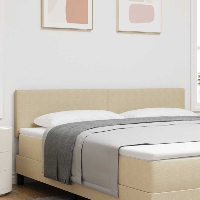 vidaXL Tăblie cap Manual gri verde deschis 180 cm Țesătură cu dungi 42007064 foto
