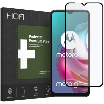 Folie Protectie Ecran HOFI pentru Motorola Moto G10, Sticla securizata, Full Face, Edge Glue, PRO+, Neagra foto