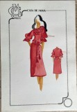 Acuarelă pe carton subțire, Casa de Modă M.I.U., 30 x 21 cm, modă rom&acirc;nească